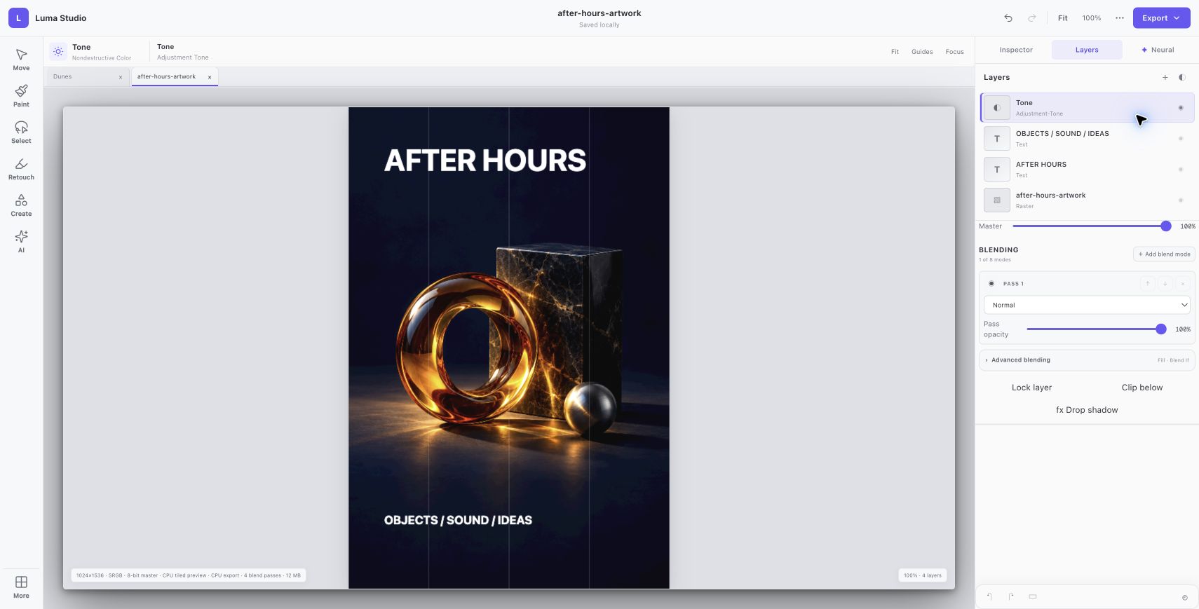 Momentium After Hours exhibition poster