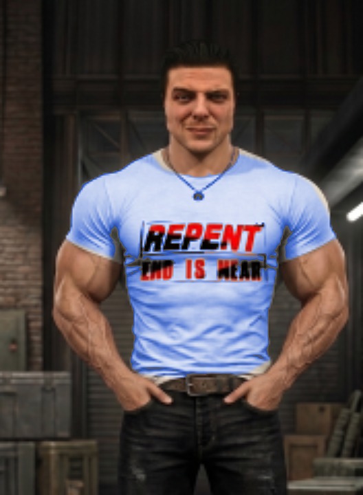 Select his shirt. Change its color. — prepared project