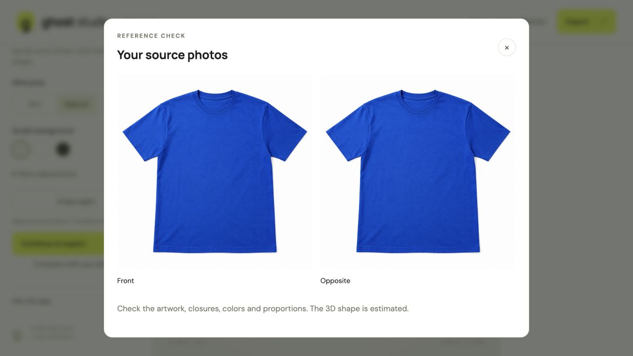 Check the photo references alongside the garment study. Compare with the source